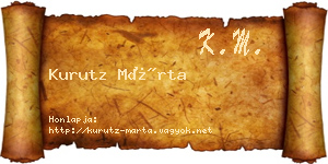 Kurutz Márta névjegykártya